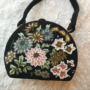 GINA vintage black 1940s handbag